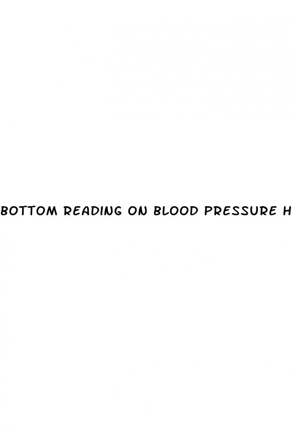 bottom reading on blood pressure high