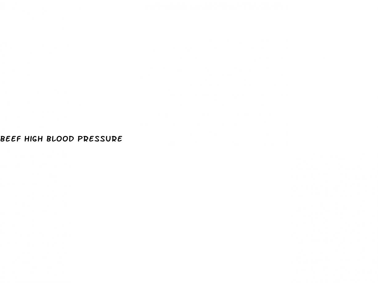 beef high blood pressure