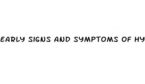 early signs and symptoms of hypertension