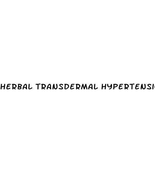herbal transdermal hypertension patch