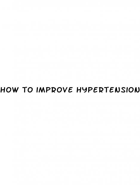 how to improve hypertension