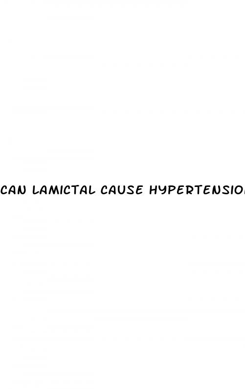 can lamictal cause hypertension