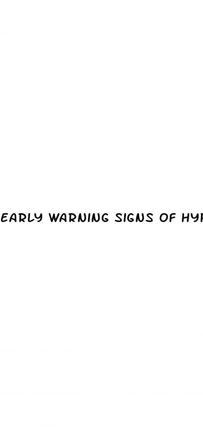 early warning signs of hypertension
