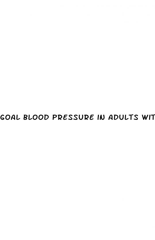 goal blood pressure in adults with hypertension