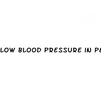 low blood pressure in pediatrics