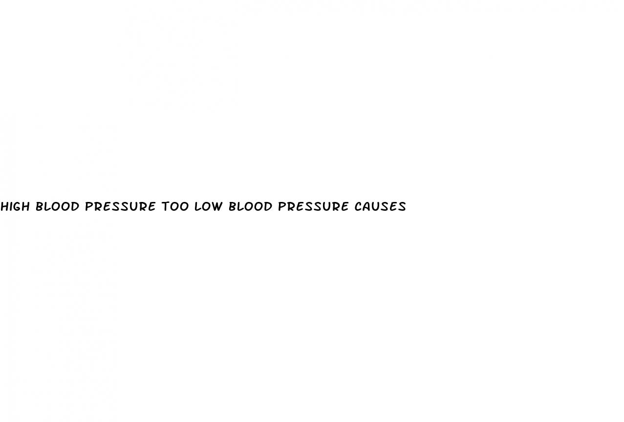 high blood pressure too low blood pressure causes