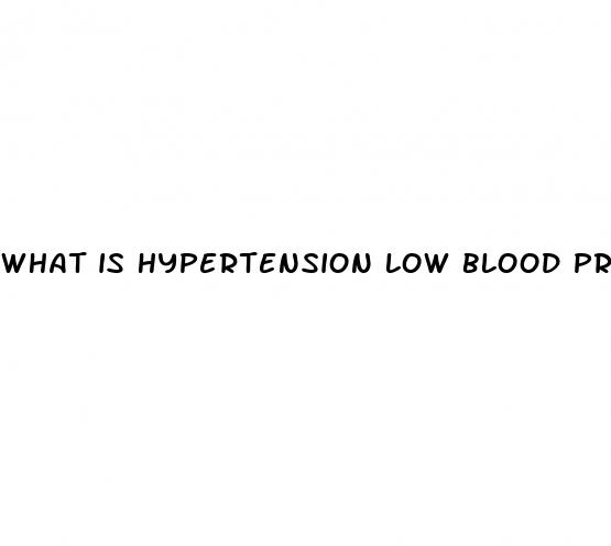 what is hypertension low blood pressure