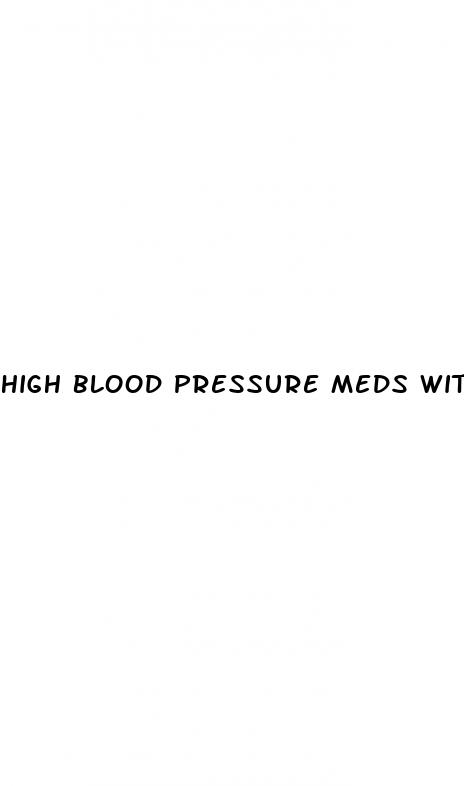 high blood pressure meds with least side effects