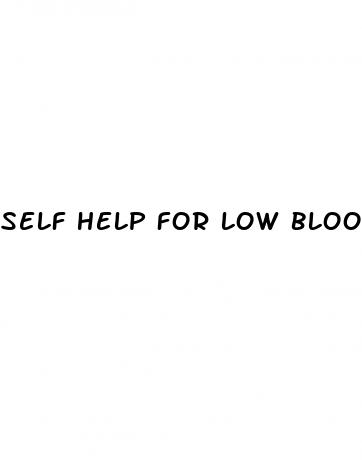 self help for low blood pressure