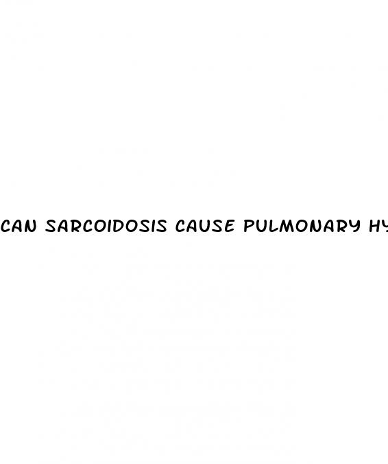 can sarcoidosis cause pulmonary hypertension