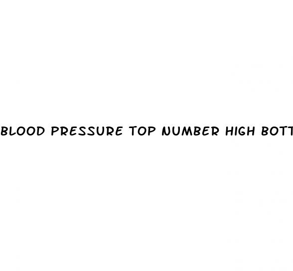 blood pressure top number high bottom number normal