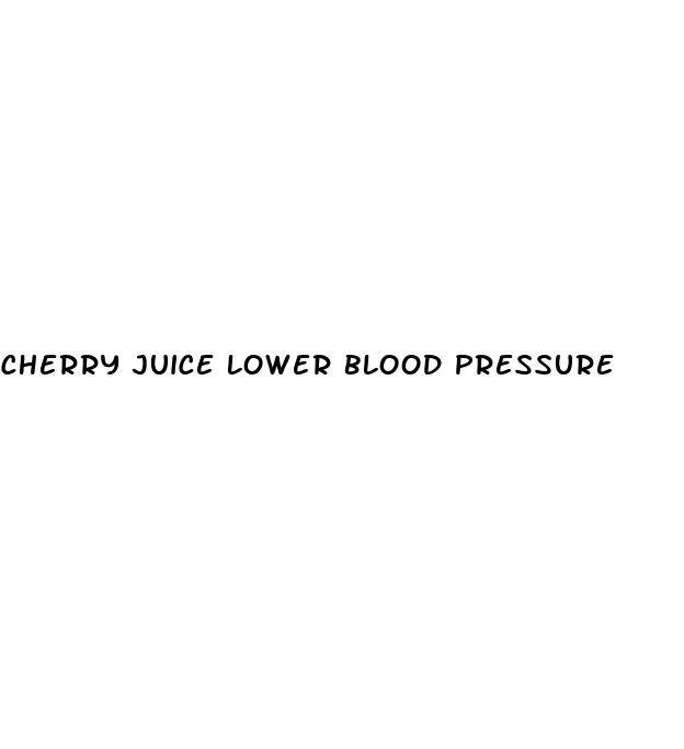cherry juice lower blood pressure