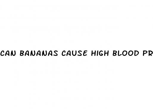 can bananas cause high blood pressure