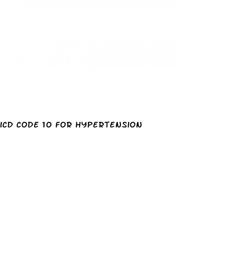 icd code 10 for hypertension
