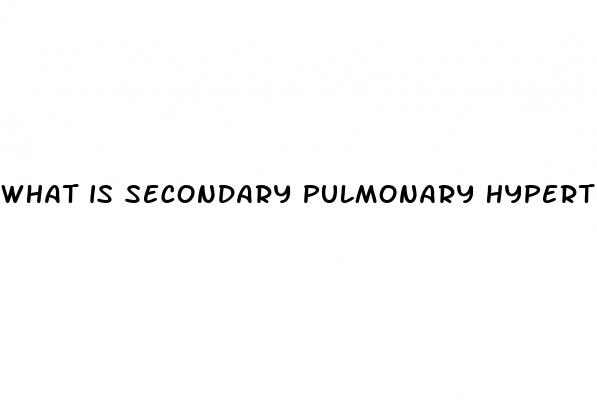 what is secondary pulmonary hypertension
