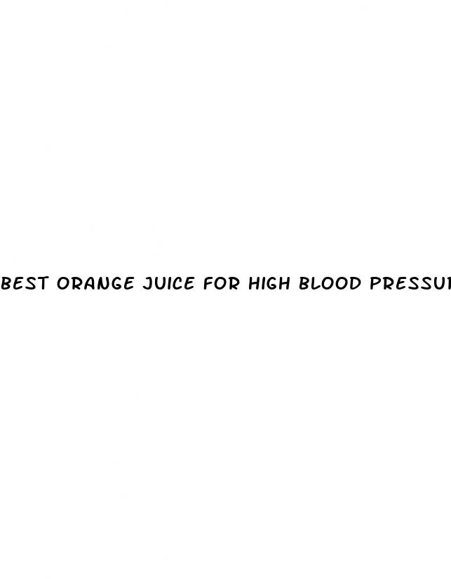 best orange juice for high blood pressure