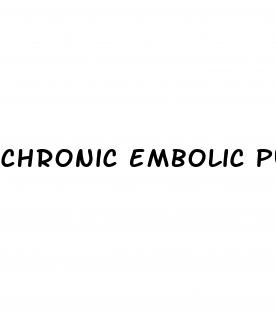 chronic embolic pulmonary hypertension