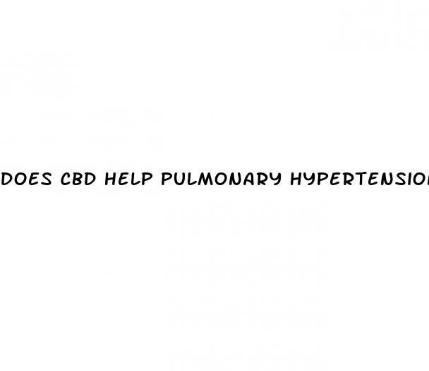 does cbd help pulmonary hypertension