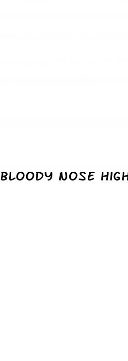 bloody nose high blood pressure headache