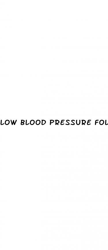 low blood pressure following c section