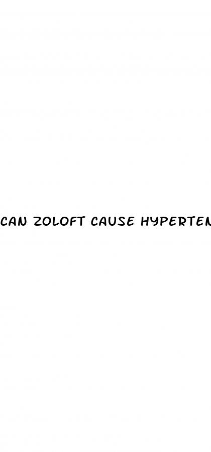 can zoloft cause hypertension