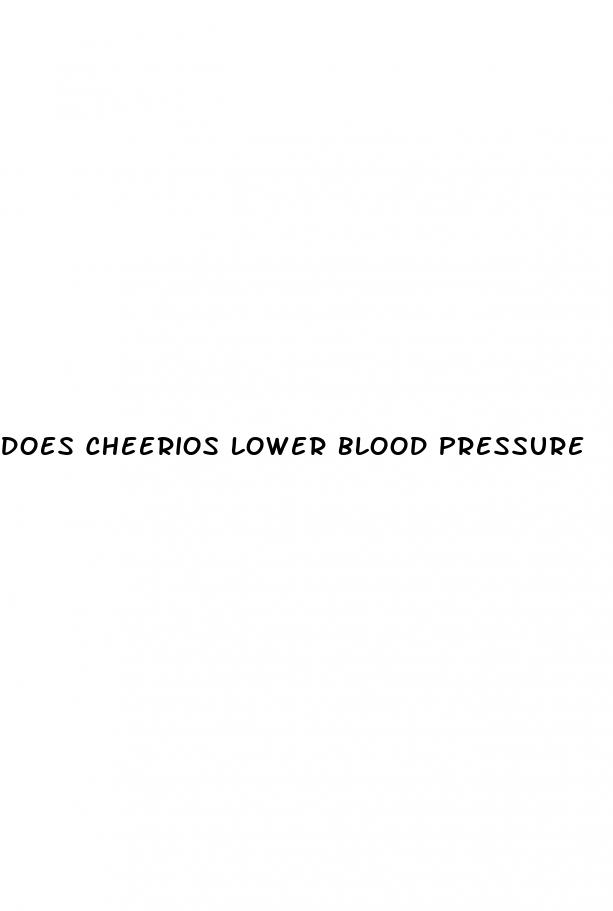 does cheerios lower blood pressure