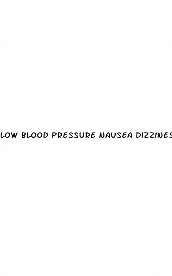 low blood pressure nausea dizziness sweating