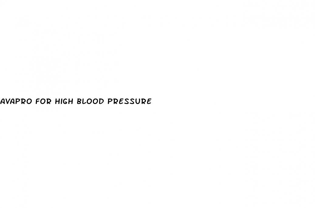 avapro for high blood pressure