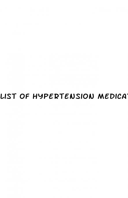 list of hypertension medications