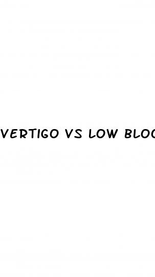 vertigo vs low blood pressure