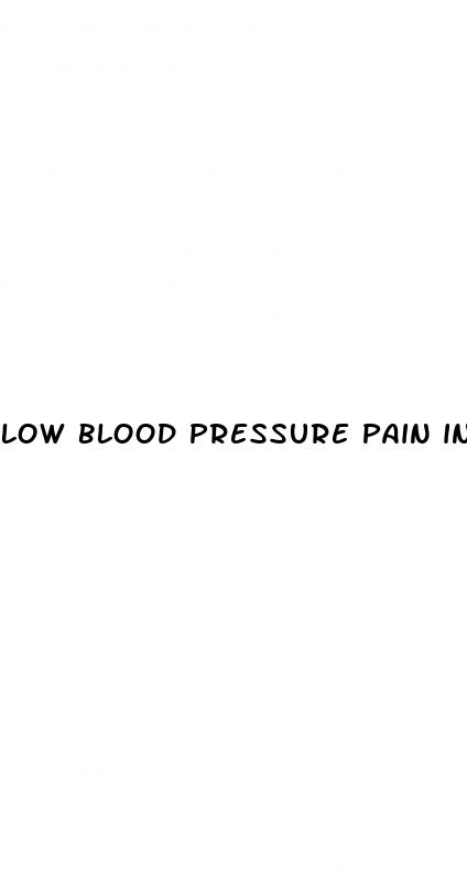 low blood pressure pain in back of head