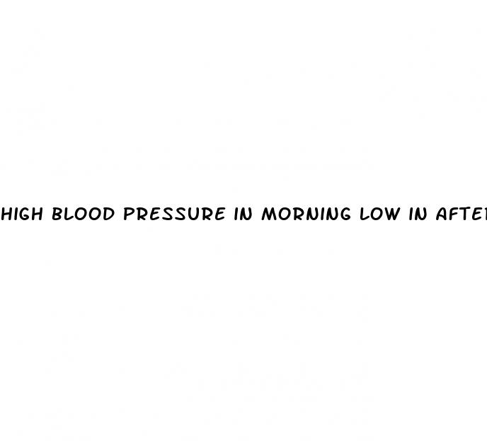 high blood pressure in morning low in afternoon