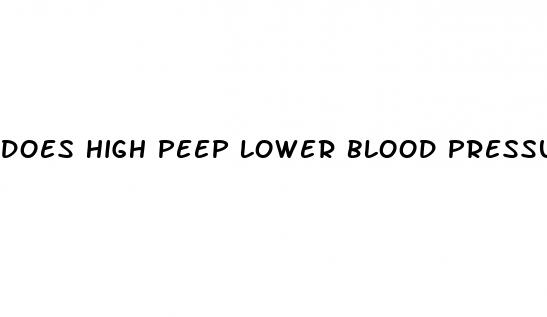 does high peep lower blood pressure