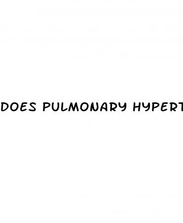 does pulmonary hypertension shorten your life