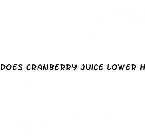 does cranberry juice lower high blood pressure