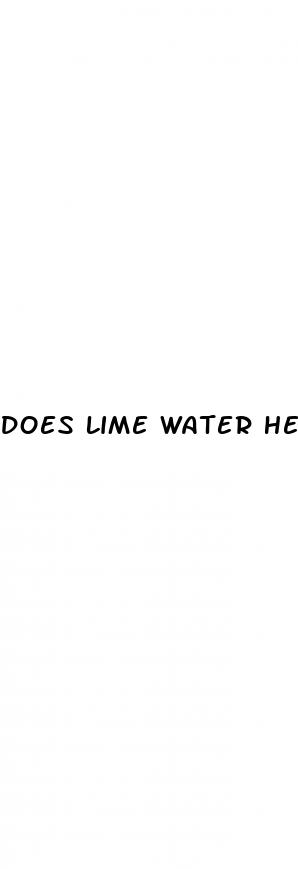 does lime water help lower blood pressure