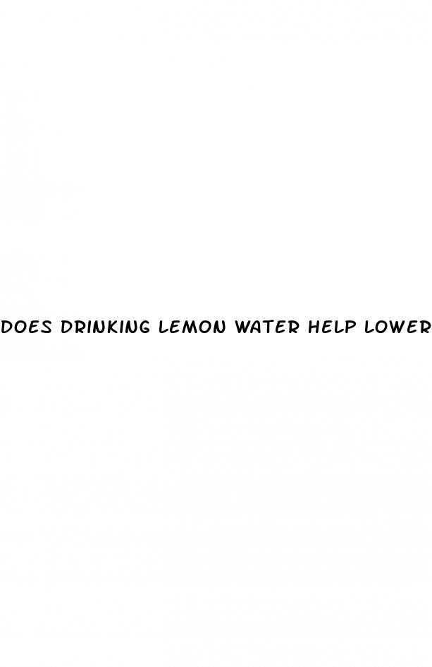 does drinking lemon water help lower blood pressure