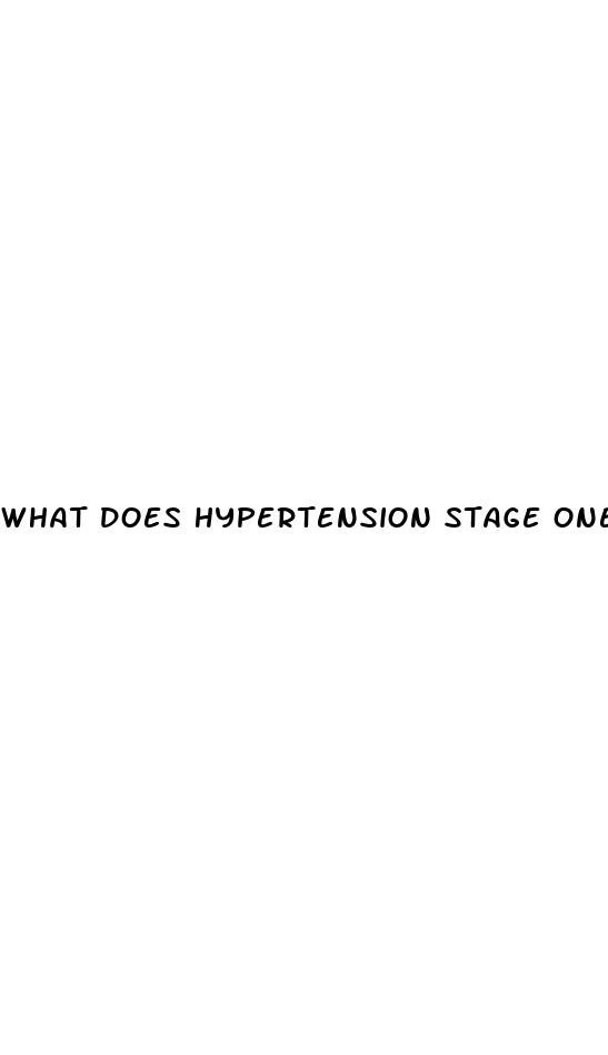 what does hypertension stage one mean