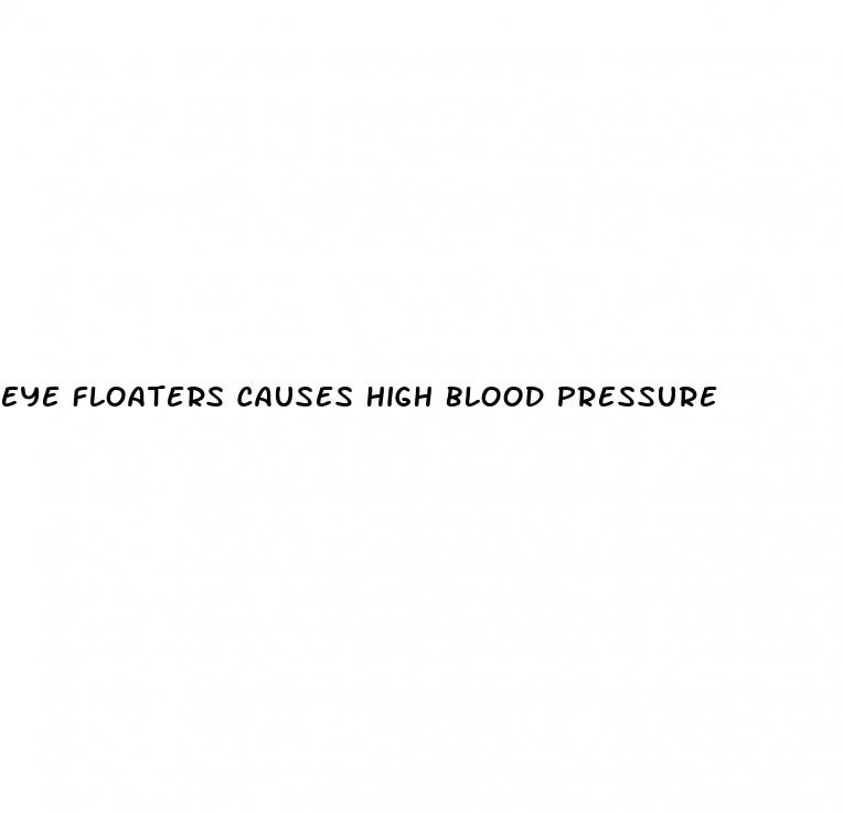 eye floaters causes high blood pressure