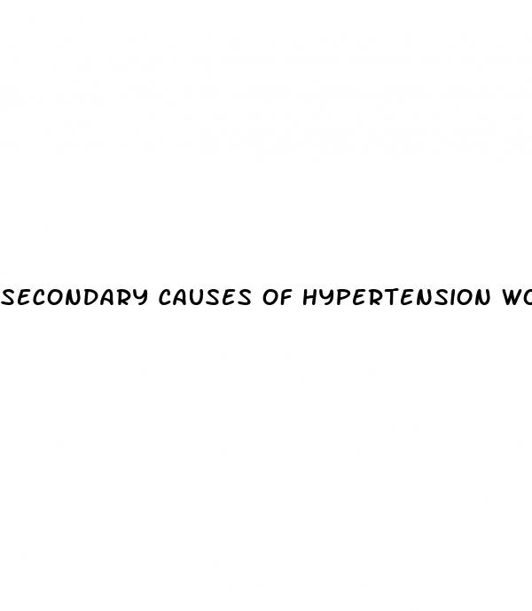 secondary causes of hypertension workup