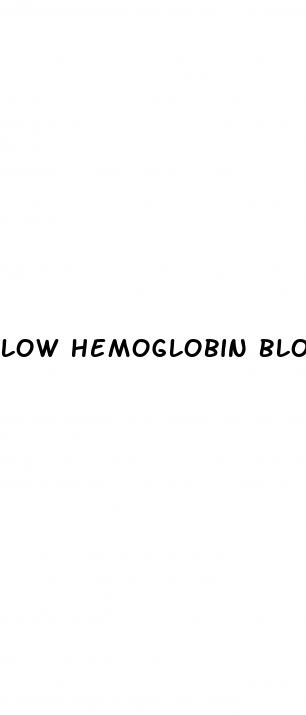low hemoglobin blood pressure