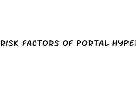 risk factors of portal hypertension