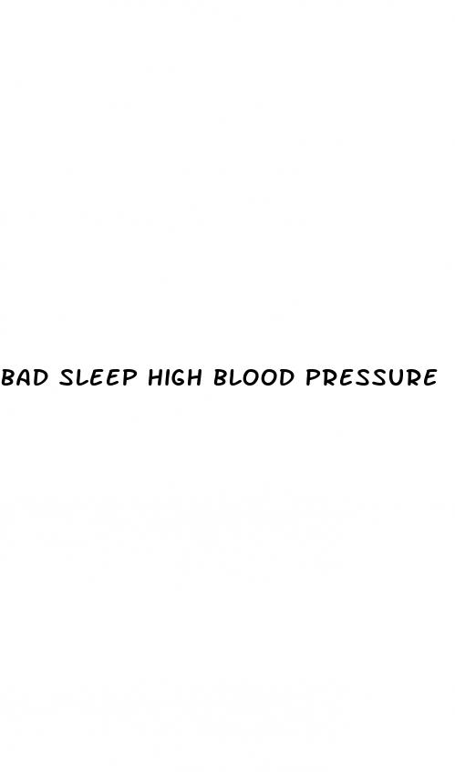 bad sleep high blood pressure