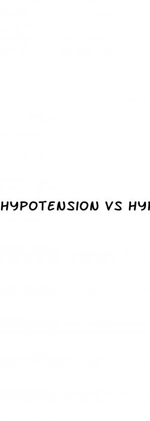 hypotension vs hypertension symptoms