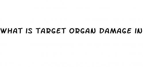 what is target organ damage in hypertension