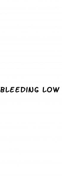 bleeding low blood pressure