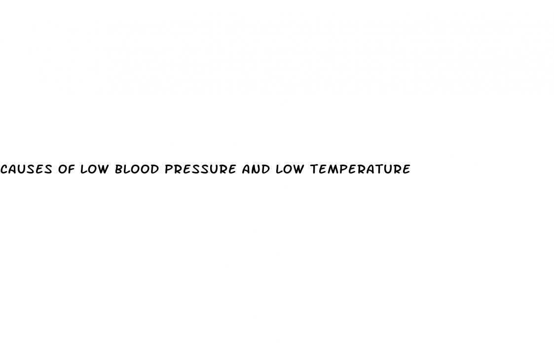 causes of low blood pressure and low temperature