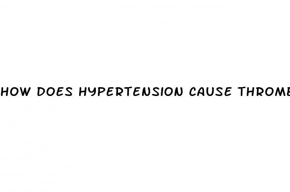 how does hypertension cause thrombosis