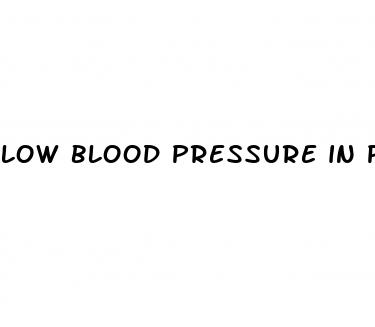 low blood pressure in periods