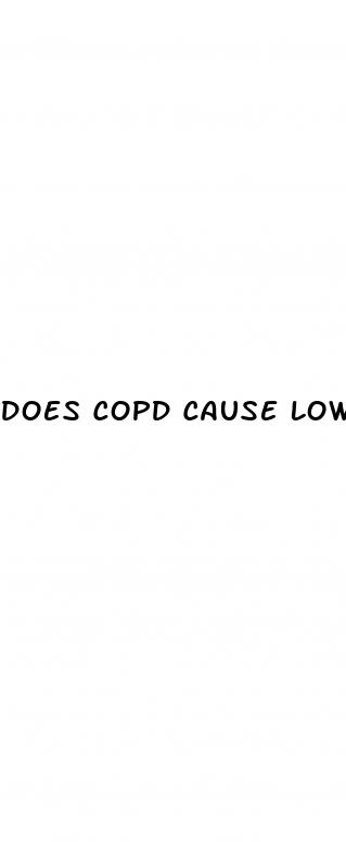 does copd cause low blood pressure